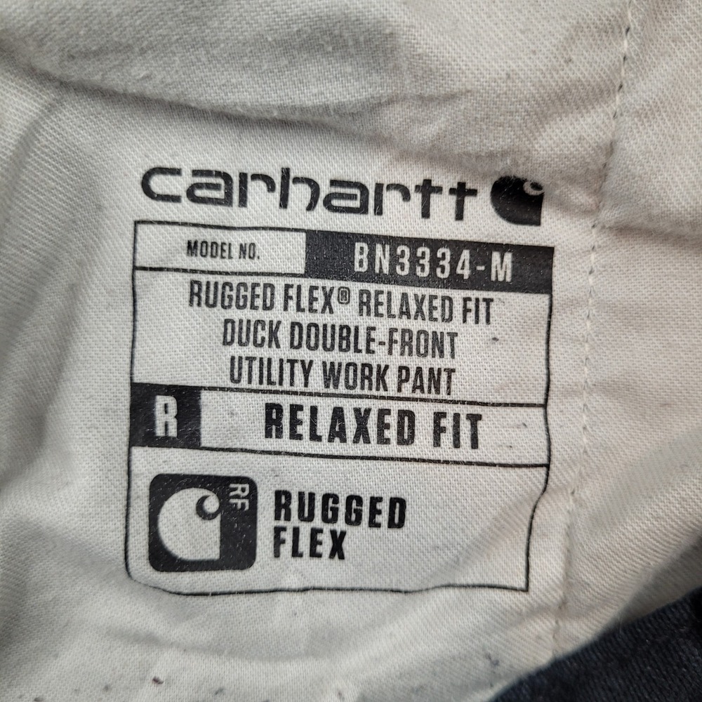 Carhartt BN3334-M Double Knee Utility Pant Mens 33x30 Rugged Flex Black Duck - Picture 5 of 8
